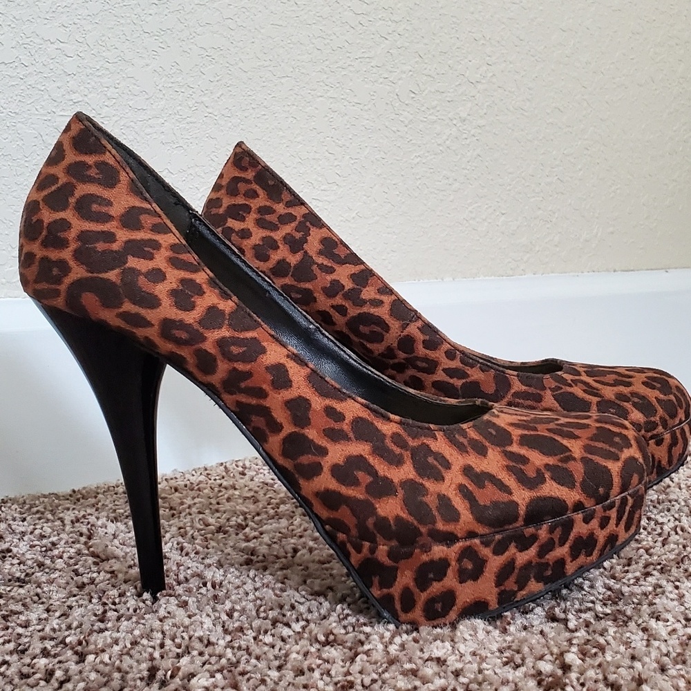 Candies Platform leopard heels